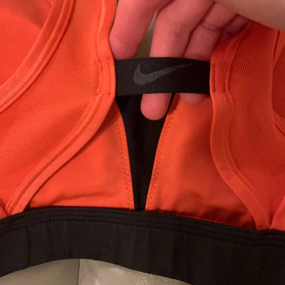 Nike Ember Glow & Black Indy Plunge Light-Support Sports Bra